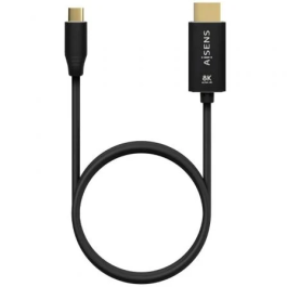 AISENS - CABLE CONVERSOR ALUMINIO USB-C A HDMI 2.1 8K@60HZ, USB-C/M-HDMI/M, NEGRO, 2.0M