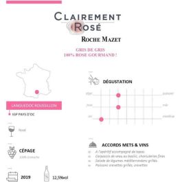 Clearly Rosé de Roche Mazet 2019 Pays d'Oc - vino rosado Languedoc