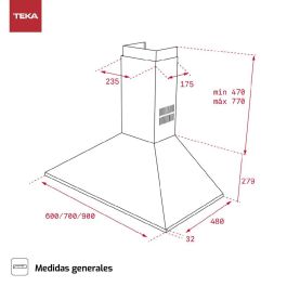 Campana Convencional Teka DBB70 I 70 cm 380 m3/h 60 dB 195W