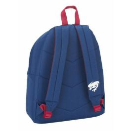 Safta Mochila Escolar Levante U.D. 33x42x15 cm - Poliéster 600D, Azul y Granate