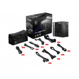 MSI 306-7ZP7B11-CE0 Fuente de Alimentación MPG A850G PCIE5 850W 80 Plus Gold ATX Negro