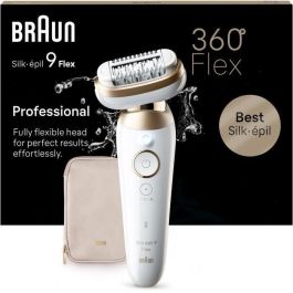 Braun BRA1709423063658 Depiladora Silk Epil 9-011 3D con Cabezal Flexible, Tecnología Wet & Dry y 40 Pinzas MicroGrip
