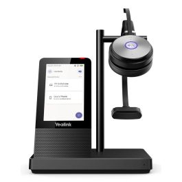 Yealink WH66 Mono Teams - Auriculares Inalámbricos DECT UC Workstation con Pantalla Táctil, Conectividad Multi-dispositivo y Tecnología Acoustic Shield para Microsoft Teams