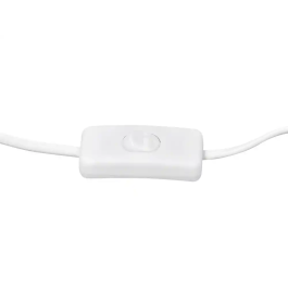 Q-connect Lampara Escritorio Orion Metalica con Detalles Madera Brazo Flexible Color Blanco Oficina 145x330x145 mm