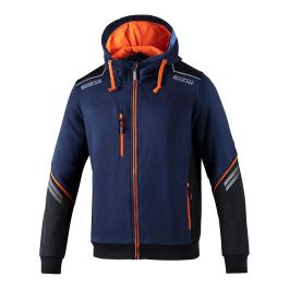 Sparco Sudadera Técnica NDIS Hooded Full Zip 02414BMAF2M Talla M con Capucha Cremallera Estanca y Reflectantes