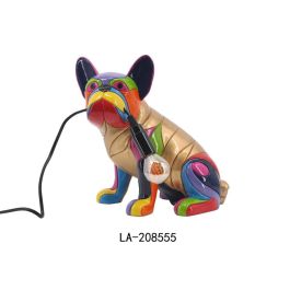 DKD Home Decor Lámpara Sobremesa Moderno Multicolor Perro 17.5 x 28 x 28.5 cm