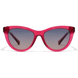 Hawkers Gafas de Sol NOLITA ECO #cherry gradient, Gafas Cat-eye de Acetato Rojo Cereza Transparente, Lentes Degradadas Gris a Rosa UV400, 1 Unidad