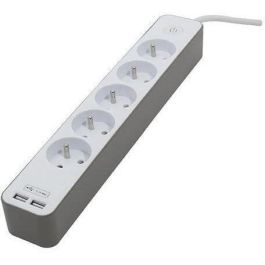 Chacon Regleta 5 Enchufes 16 A 3500W 2 Puertos USB Cable 1,5 m con Interruptor de Pie, Seguridad Infantil y Disyuntor Chacon Regleta 5 Enchufes 16 A 3500W 2 Puertos USB Cable 1,5 m con Interruptor de Pie, Seguridad Infantil y Disyuntor