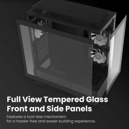 Zalman CHRONIX BLACK Caja PC Midi Tower Negra con Panel de Vidrio Templado