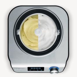 Severin EZ 7407 Máquina para Hacer Helados y Yogur, Compresor, 1.2L, Postres Congelados y Sorbete, Acero Inoxidable/Negro