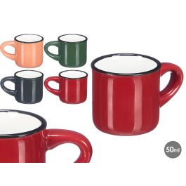 Vessia Taza Café 50 ml Asa Borde Negro Colores Oscuros Surtidos Cerámica 8x5x5 cm (Set de 48) Precio: 61.24536. SKU: B13KGTFATC
