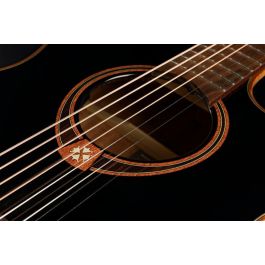 Guitarra Acústica Lag Auditorium A/E Cutaway - Edición Limitada Bisel - Negra