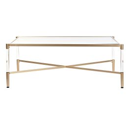 Mesa Centro Glam DKD Home Decor Dorado Transparente 70 x 45 x 120 cm Mesa Centro Glam DKD Home Decor Dorado Transparente 70 x 45 x 120 cm
