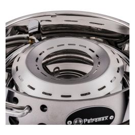 Petromax Atago Parrilla de Gas Portátil 3800W, para Propano/Butano, Encendido Piezo, Acero Inoxidable - Ideal para Camping y Exterior