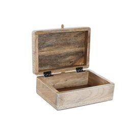 Joyero Indio DKD Home Decor Natural 20 x 10.5 x 25.5 cm Set de 2