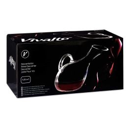 Vivalto Decantador Inclinado de Vidrio Transparente 1.5 L (1500 ml) - 15 x 22 x 28.5 cm (6 Unidades)