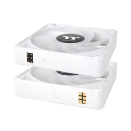 Thermaltake CL-F195-PL14SW-A Kit de 3 Ventiladores de Refrigeración para PC Carcasa 14 cm Blanco con Soporte Hidráulico