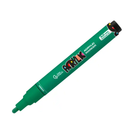 Liderpapel Rotulador Acrilico Base Agua Todo Tipo de Superficie Punta Redonda 3 mm Verde