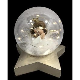 DKD Home Decor Figura Navidad Moderna de Resina con Luz LED, Forma de Bola, 11x18x15 cm (2 Unidades) Precio: 13.51086. SKU: B172JGXXH5