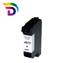 Dayma Tinta Reciclada HP N15 N45 Negro, Cartucho Compatible con HP Deskjet OfficeJet PSC Fax, Hasta 930 Páginas
