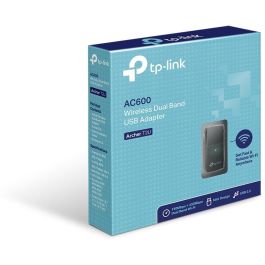 TP-Link Archer T2U Adaptador WiFi USB 2.0 Inalámbrico 600 Mbit/s, Doble Banda (2.4/5 GHz) Wi-Fi 5 (802.11ac) para PC/Portátil, Negro