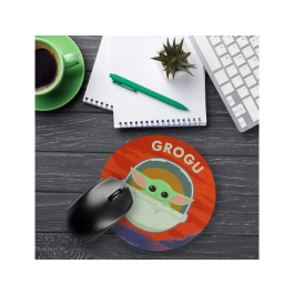 Wondee Alfombrilla de Ratón Redonda Grogu Mandalorian Antideslizante 200 mm Control Preciso Cómoda Lavable