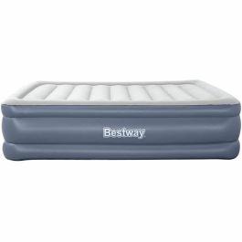 Bestway 6713I Colchón Hinchable Tritech™, 2 plazas, 203x152x51 cm, Bomba Eléctrica Integrada, con Estructura de Cama
