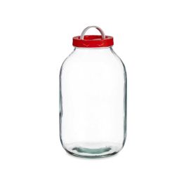 Bote de Cristal 5L con Tapa Roja y Asa - Vivalto 16.5x29x16.5 cm (4 Unidades) Bote de Cristal 5L con Tapa Roja y Asa - Vivalto 16.5x29x16.5 cm (4 Unidades)