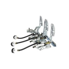 RPB Pedalera Car Cross RPB0005 Montaje Suelo Acelerador Cable Freno Repartidor Pedal Ratio 5:1 Embrague Hidráulico Antideslizante Talonera Ajustable