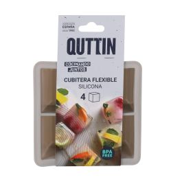 Quttin Cubitera Flexible de Silicona para 4 Cubitos (24 Unidades)