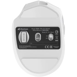 Sharkoon OfficePal M25W Ratón Gaming Óptico Inalámbrico RF + Conexión USB-C 4000 DPI, 6 Botones, Mano Derecha, Iluminación Multi-color, Blanco