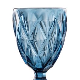 Copa Azul Cristal Decoración 9 X 9 X 17 cm