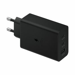 Samsung EP-T6530NBEGEU Cargador de Pared 65W Triple Puerto para Carga Rápida con 2x USB-C y 1x USB-A Negro