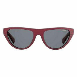 Polaroid 6087/S/X Gafas de Sol Mujer Lentes Polarizadas Montura Redonda Acetato Gris Burdeos 55mm 140mm