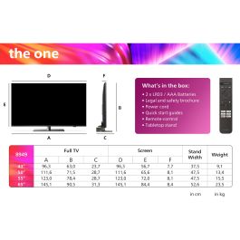 Philips TV The One 50PUS8949/12 Smart TV 4K Ambilight 50" Gris Antracita