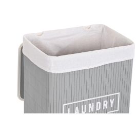 DKD Home Decor Cesta Ropa Basicos Gris Oscuro 30 x 46 x 40 cm Set de 6