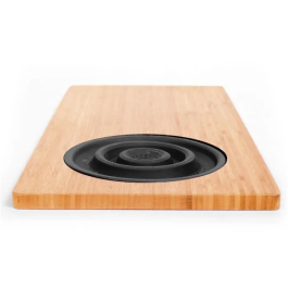 Jocca Tabla de cortar de bambú con colador 1633N Negro