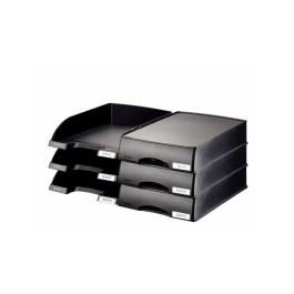 Leitz Bandeja sobremesa Plus con cajón, Plástico, Negro, 255x70x376 mm