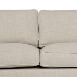 Sofá 3 Plazas Beige Tejido Siena 222 X 95 X 80 cm