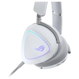 ASUS ROG Delta II Auriculares Inalámbricos y Alámbricos Blanco Compatibilidad Multiplataforma USB-C Bluetooth Juego