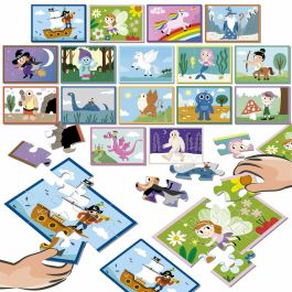 Educa Puzzle Battle Jr Fantasy 16 Puzzles Temática Fantasía Niños a partir de 4 años