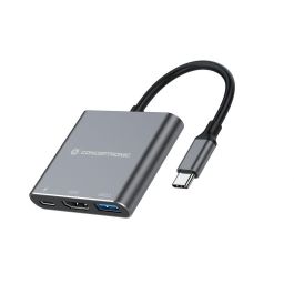 Conceptronic Docking USB-C 3in1 1xHDMI 4K 1xUSB-A 3.0 1xUSB-C Alimentacion 100W