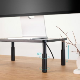 TooQ TQMR086 Soporte Elevador Multiusos para Monitor, Portátil, Impresora - Negro, Ergonómico, 20kg, Altura Ajustable TooQ TQMR086 Soporte Elevador Multiusos para Monitor, Portátil, Impresora - Negro, Ergonómico, 20kg, Altura Ajustable