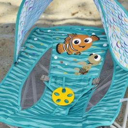 Bright Starts BRI17430 Hamaca Plegable Bebé Disney Baby Nemo Pop 'N Chill, Visera Solar FPS +50, con Bolsa de Transporte
