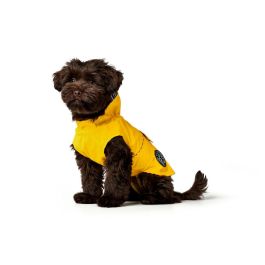 Hunter Abrigo Milford para Perro 30 cm Amarillo. Impermeable y Cortavientos. Ajuste Cuello 20-44 cm, Vientre 38-46 cm. Abertura Arnés.