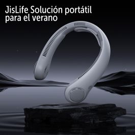 Jisulife Ventilador de Cuello Portátil Sin Aspas Life 4 Gris Silencioso, 5 Velocidades y Batería 5000mAh Recargable USB-C Jisulife Ventilador de Cuello Portátil Sin Aspas Life 4 Gris Silencioso, 5 Velocidades y Batería 5000mAh Recargable USB-C