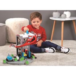 Ecoiffier 3011 Garaje Abrick de Dos Pisos con 2 Coches, Grúa, Lavacoches y Surtidor de Gas para Niños +18 Meses