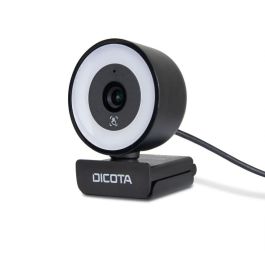 DICOTA Webcam Ringlight 5MP Negra para Streaming y Videoconferencias