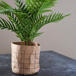 Day Cesta Multiusos Papel Cuadros Sin Asas Diámetro 20 cm Altura 20 cm