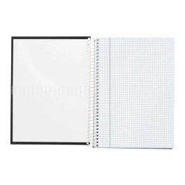Liderpapel Cuaderno Espiral A4 Micro Crafty Tapa Forrada 120 Hojas 90gr Cuadro 5mm Negro